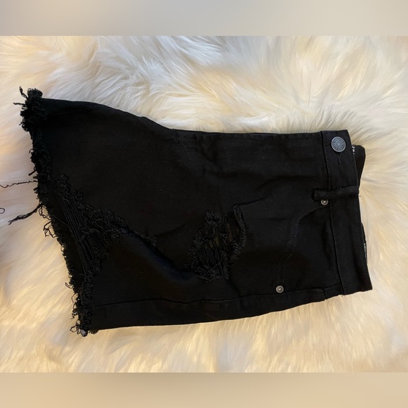 Black Ripped Shorts - Picture 6 of 6